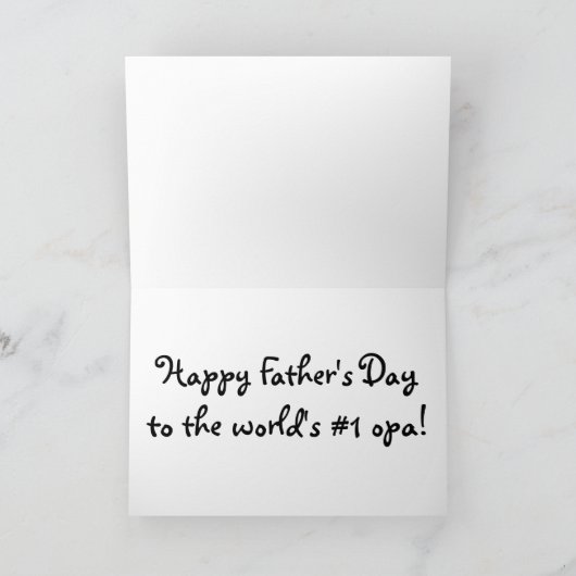Hart, Gelukkig Vaderdag Opa Kaart (Binnen)