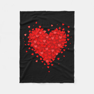 Hart gemaakt van harten Valentijnsdag Dames Tiener Fleece Deken
