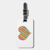 Hart gemaakt van Punch Paper Shreds Patch op Gold  Bagagelabel (Voorkant verticaal)