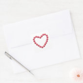  hart gemaakt van roze rozenplein ticker vierkante sticker (Envelop)