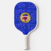 Hart geometrische vierkanten Pickleball Paddle (Voorkant)