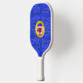 Hart geometrische vierkanten Pickleball Paddle (Links)
