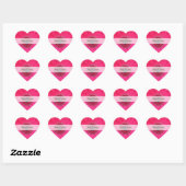 Hart Gepersonaliseerd Trouwstickers — Roze Gerbera Sticker (Vel)