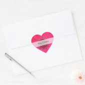 Hart Gepersonaliseerd Trouwstickers — Roze Gerbera Sticker (Envelop)