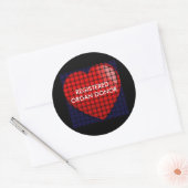 HART GEREGISTREERD ORGAANDONOR RONDE STICKER (Envelop)