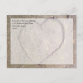 Hart Gesneden in Tree, Custom Save the Date Kaart (Achterkant)