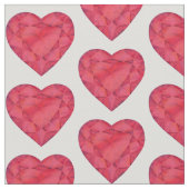 Hart gesneden rode robijn waterverf kunststof stof (Close Up)