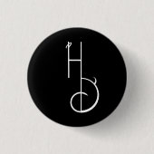 Hart-gesplitste HD-Logo Ronde Button 3,2 Cm (Voorkant)