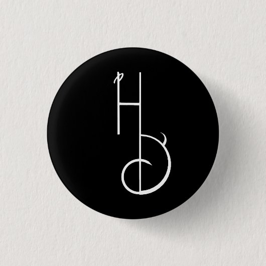 Hart-gesplitste HD-Logo Ronde Button 3,2 Cm (Voorkant)
