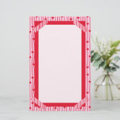 Hart gestreepte Washi-liefdesbriefpapier Briefpapier (Staand voorkant)