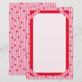 Hart gestreepte Washi-liefdesbriefpapier Briefpapier (Voorkant / Achterkant)