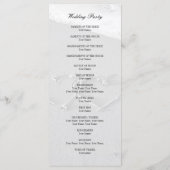 Hart getekend in strand zand huwelijksceremonie pr programmakaart (Achterkant)