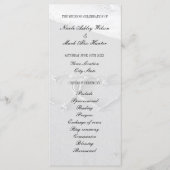 Hart getekend in strand zand huwelijksceremonie pr programmakaart (Voorkant)