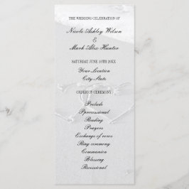 Hart getekend in strand zand huwelijksceremonie pr programmakaart