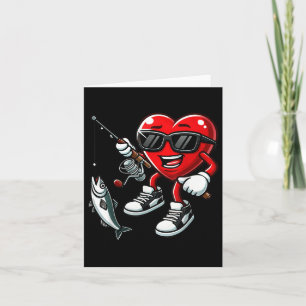 Hart Gevist Valentijnsdag Peuter Kinder Mannen Vis Kaart