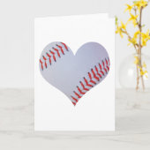 hart gevormd honkbalwenskaart kaart (Gele Bloem)