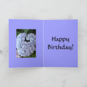 Hart-gevormde Blauwe Hydrangea hortensia Bedankkaart (Binnen)