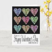 Hart gevuld Happy Valentijnsdag Verjaardag Kaart (Gele Bloem)