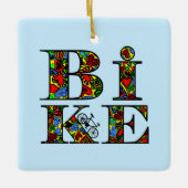 Hart Gevulde Fietstekst Keramisch Ornament (Voorkant)