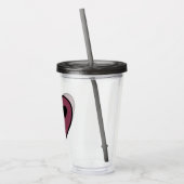 Hart Gezicht Pruilen Acryl Drinkbeker (Links)
