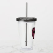 Hart Gezicht Pruilen Acryl Drinkbeker (Rechts)