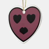 Hart Gezicht Pruilen Keramisch Ornament (Links)