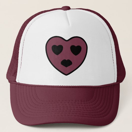 Hart Gezicht Pruilen Trucker Pet (Voorkant)