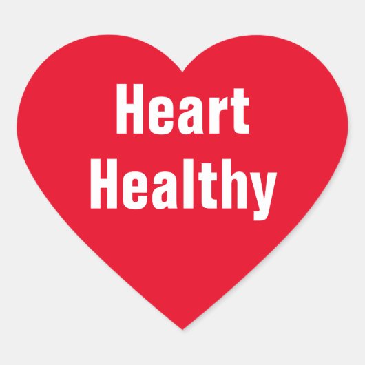 Hart Gezonde Rode Hart Hart Sticker (Voorkant)