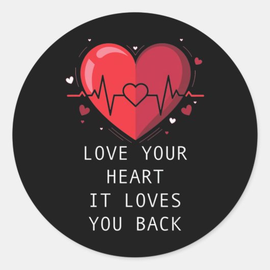 Hart Gezondheid Bewustzijn Go Red Healthy Sticker (Voorkant)