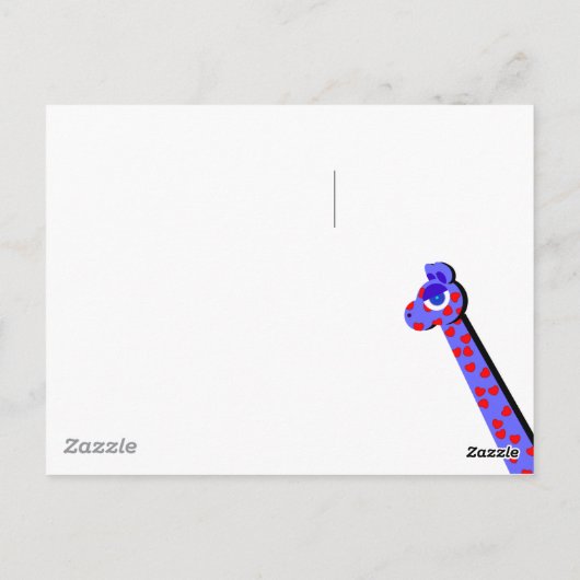 HART GIRAFFE BRIEFKAART (Achterkant)