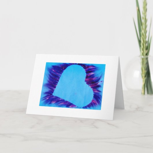 Hart glans blauw2 kaart (Voorkant)