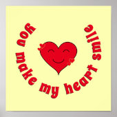 Hart glimlach romantisch citaat poster (Voorkant)