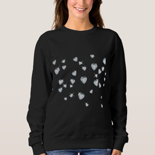 Hart Glitter Diamanten Trui (Voorkant)
