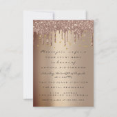 Hart Glitter Druppels Roze Moederdag Theepartij Kaart (Voorkant)