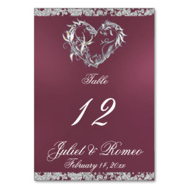 Hart & Glitter - Lavendel Tafelnummer