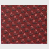Hart glitter speurt patroon donkerrode Valentijnse Cadeaupapier (Vlak)