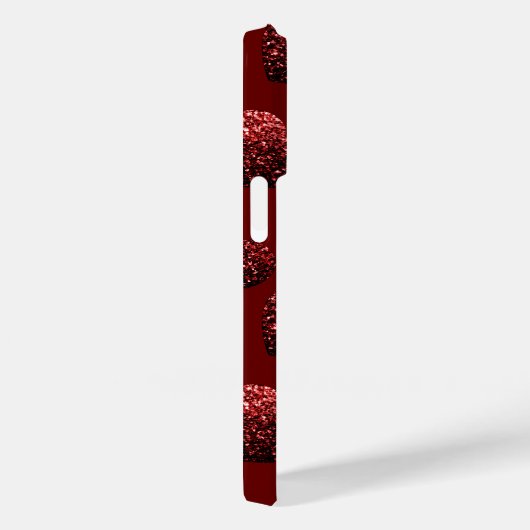 Hart glitter speurt patroon donkerrode Valentijnse Case-Mate iPhone Case (Achterkant / Rechts)