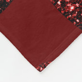 Hart glitter speurt patroon donkerrode Valentijnse Fleece Deken (Hoek)