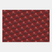 Hart glitter speurt patroon donkerrode Valentijnse Inpakpapier Vel (Voorkant 3)