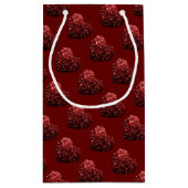 Hart glitter speurt patroon donkerrode Valentijnse Klein Cadeauzakje (Achterkant)