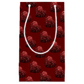 Hart glitter speurt patroon donkerrode Valentijnse Klein Cadeauzakje (Voorkant)