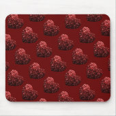 Hart glitter speurt patroon donkerrode Valentijnse Muismat (Voorkant)