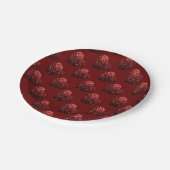 Hart glitter speurt patroon donkerrode Valentijnse Papieren Bordje (Gekanteld)