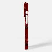 Hart glittersparels patroon donkerrood Valentijn Case-Mate iPhone Case (Achterkant / Links)