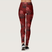 Hart glittersparels patroon donkerrood Valentijn Leggings (Achterkant)