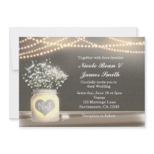 Hart Glowing Metselwerk Pot & Baby's Breath Uitnod