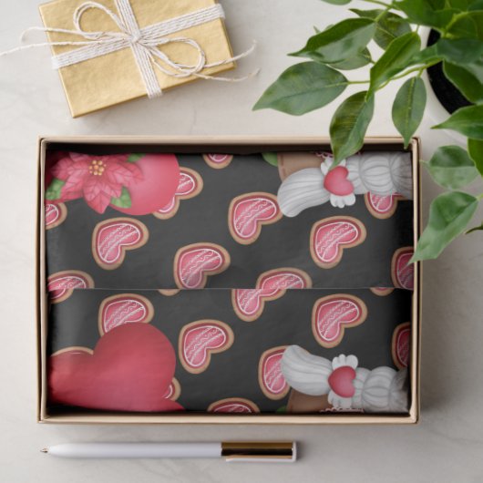 Hart Gnome Kleur aanpassen Tissuepapier (Geschenk)