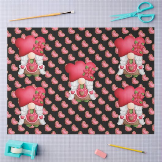 Hart Gnome Kleur aanpassen Tissuepapier (Craft)