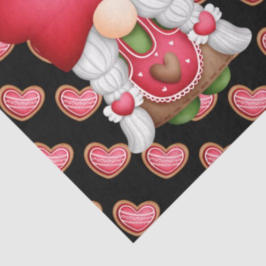 Hart Gnome Kleur aanpassen Tissuepapier (Detail)