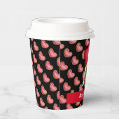 Hart Gnome Kleur en tekst aanpassen Papieren Bekers (Rechts)